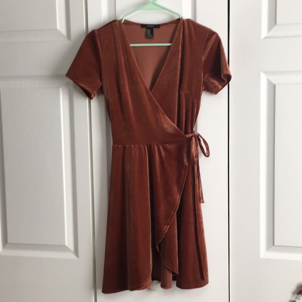 Forever 21 Suede wrap dress
